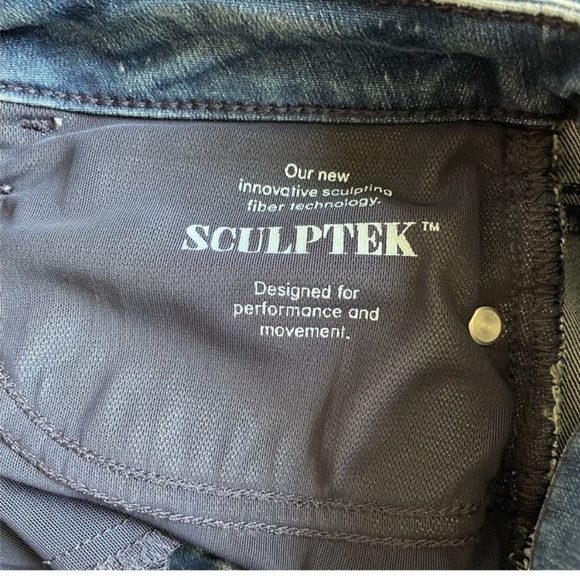 Athleta SculpTek Flare Cut Blue Jeans 16 - Picture 8 of 8